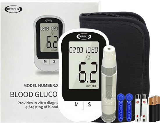 Peridux® - Glucosemeter - Startpakket - Inclusief GRATIS 50 Teststrips & 50 Lancettes